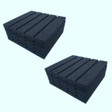 12pcs Estudio de grabacion Insonorizacion Paneles acusticos Espuma Esponja gruesa Ligera Absorcion de peso Acustica