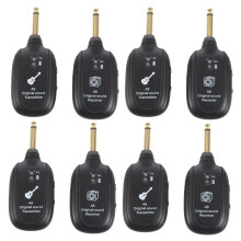 4X UHF Guitar Wireless System Transmitter Receiver Built-in Rechargeable
