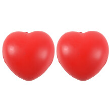 2X Bola del alivio del estres cardiaco Rojo
