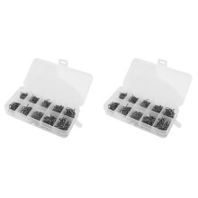 1000 Teile / Satz Misch Größe # 3 ~ 12 Kohlenstoff Stahl Karpfen Angel Haken Pack mit Loch mit Klein Kasten Jigging Köder
