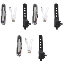 3X Bike Tail Light Ultra Bright Bike Light USB Rechargeable LED Bicycle Rear Light 5 Light Mode Headlights