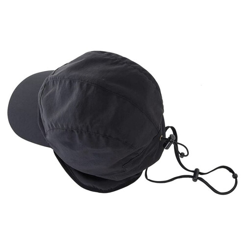 2X Waterproof Winter Hats Warm Polyester Lined Earflaps Baseball Cap,Black 2