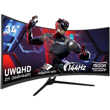 34 Inch Ultrawide Curved 144Hz Gaming Computer Monitor 1500R PC screen 21:9 UWQHD (3440x1440),Adaptive Sync,178° Viewing Angle,HDMI