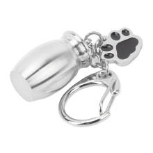 Braccialetto portachiavi in argento con ceneri per cani e gatti, piccola urna commemorativa, gioiello per le ceneri degli animali domestici