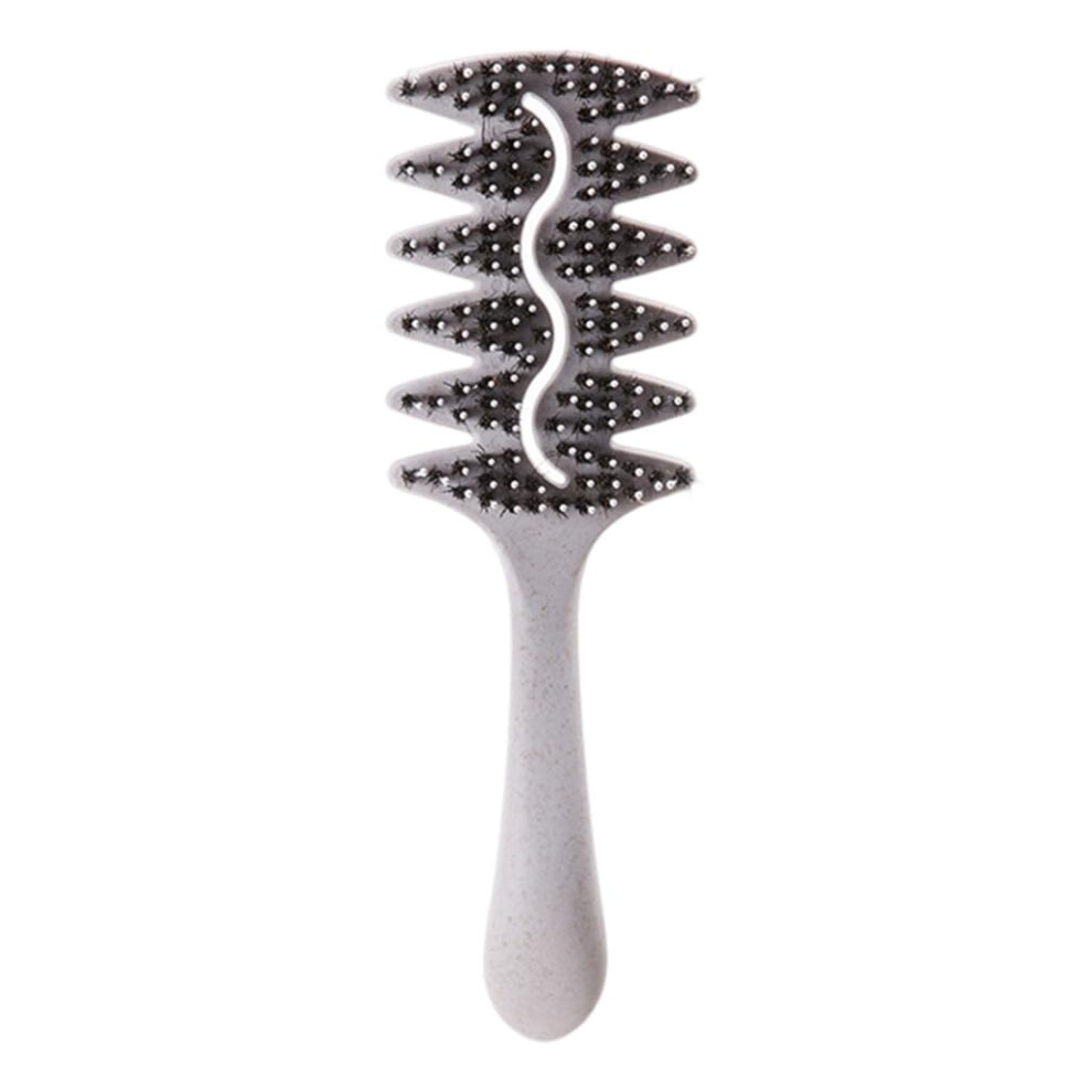 Unisex Ergonomic Curl Defining Comb With Elastic Bristles For Longlasting Natural Curls