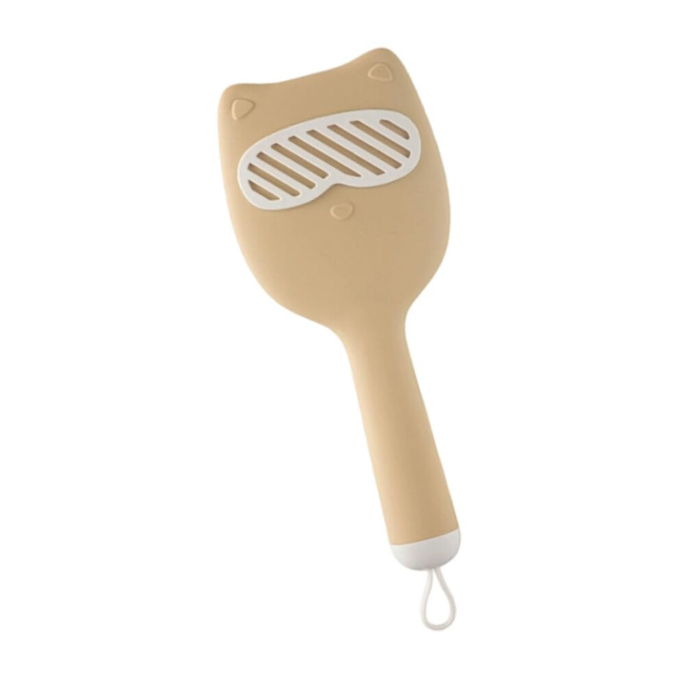 Scalp Massager Brush with Soft Bristles for Gentle Detangling Coffee Color Ergonomic Grip