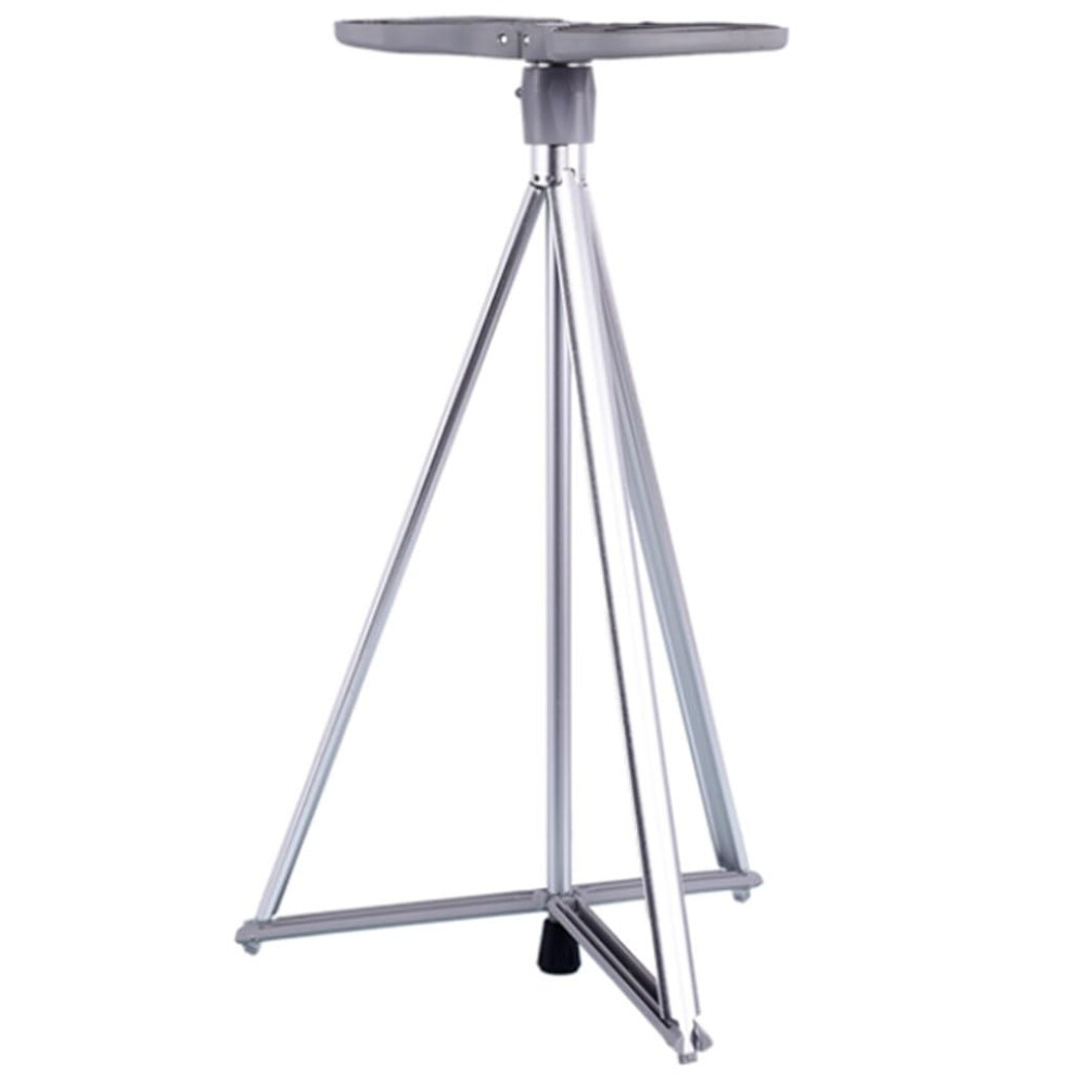 Walking Cane with Seat, Lightweight Folding Quad Base, 330 lb/150 kg, Silver, for Elderly