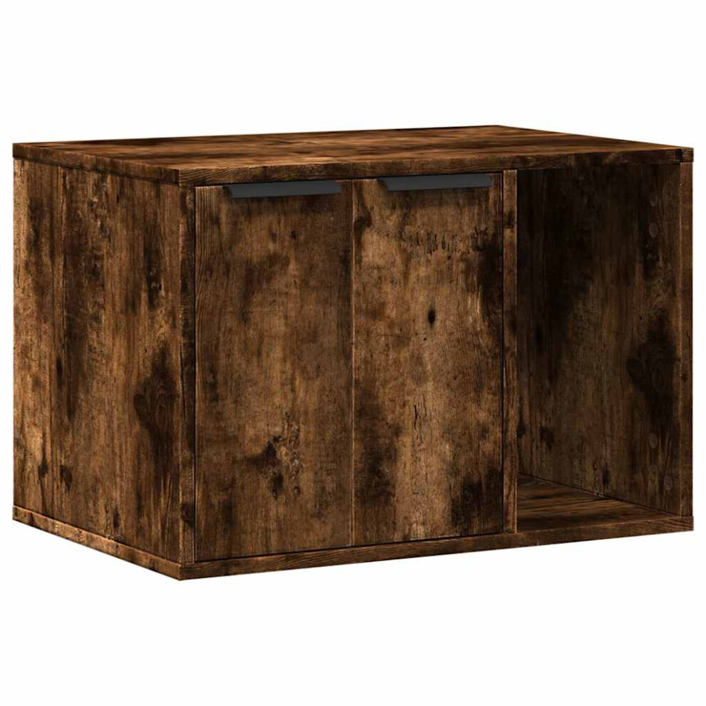 Vidaxl (Smoked Oak, 60 X 40 X 40 Cm) Cat Litter Box Enclosure Hidden Cat House Cat Cabinet Engineered Wood