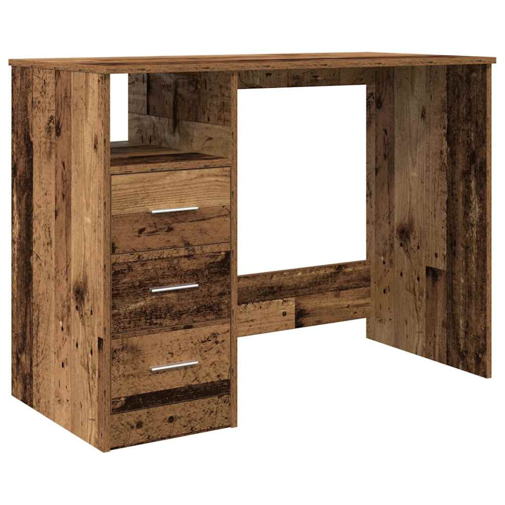 vidaXL - Desk - 102x50x76 cm - Brown - Image 3