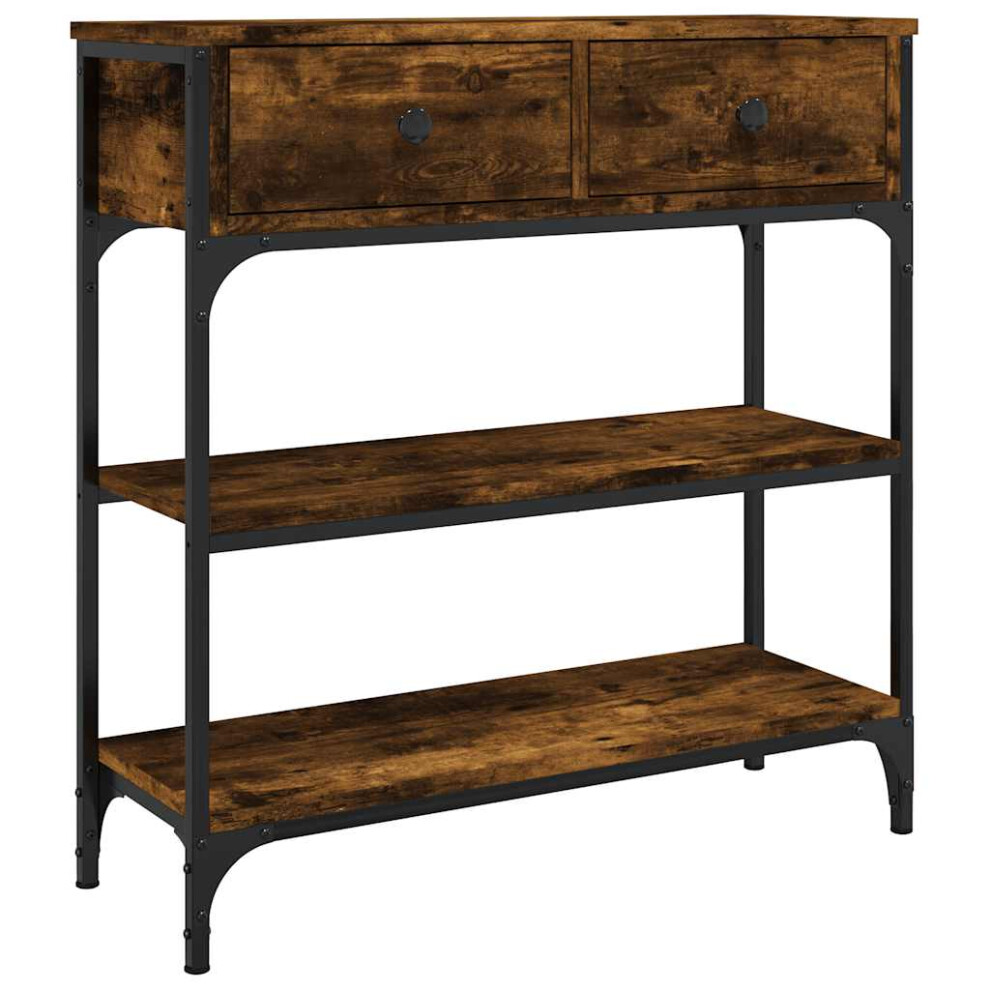 Vidaxl (Smoked Oak, 72.5 X 25 X 75 Cm) Console Table Side End Table Hallway Stand Sofa Table Engineered Wood