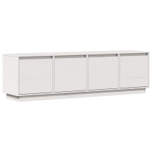 (white) vidaXL Solid Wood Pine TV Cabinet Indoor TV Console Media Unit Multi Colours