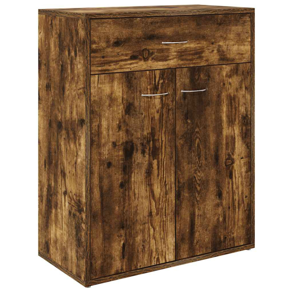 Vidaxl (Smoked Oak) Sideboard Side Cabinet Organiser Cupboard Highboard Engineered Wood