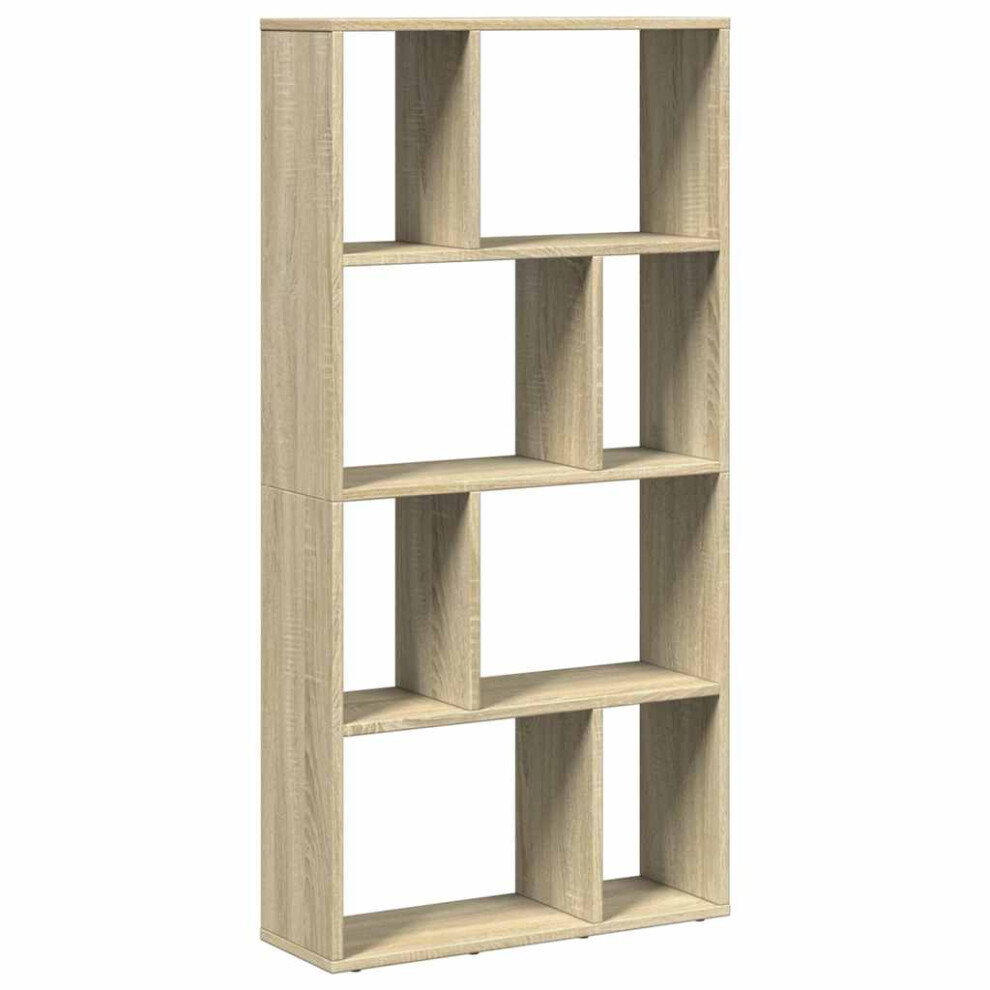 Vidaxl Bookcase Bookshelf Rack Storage Cabinet Sonoma Oak Engineered Wood