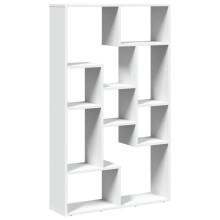 vidaXL Bookcase Bookshelf Storage Cabinet Book Stand White Engineered Wood