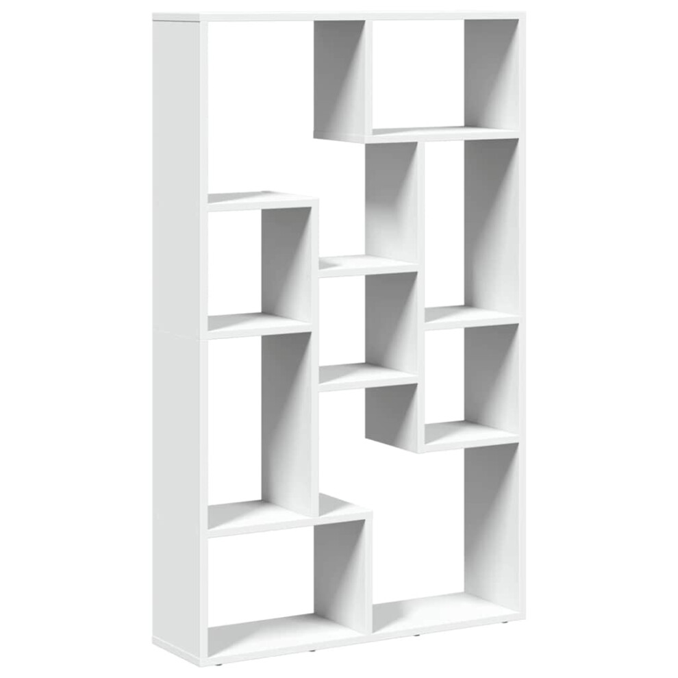 Vidaxl Bookcase Bookshelf Storage Cabinet Book Stand White Engineered Wood