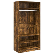 (smoked oak) vidaXL Wardrobe Clothing Storage Hanger Clothes Cabinet Closet Engineered Wood