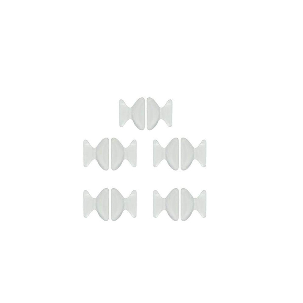 5 Pairs Transparent Silicone Nose Pads 1.8mm NonSlip Eyeglass Nose Pad Replacements for Glasses