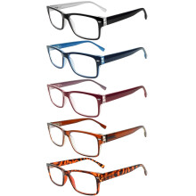 5 Pack Blue Light Blocking Reading Glasses for Men and Women, Anti Glare Computer Readers with Spring Hinges