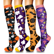 4 Pairs Compression Socks for Women SM Graduated Support for Nurses Running Travel