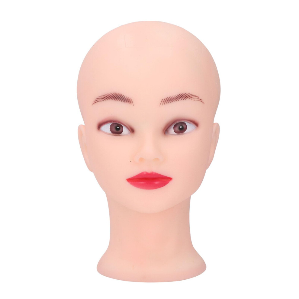 PVC Bald Mannequin Head with Realistic Skin Texture for Wig Display and Hairdressing Practice