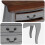 VidaXL vidaXL Bedside Cabinet Nightstand Bed Table Side Table Solid Mahogany Wood 7
