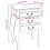 VidaXL vidaXL Bedside Cabinet Nightstand Bed Table Side Table Solid Mahogany Wood 9