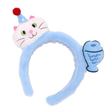 Cute Cat Ear Plush Headband Soft Comfort Cosplay Party and Photo Shoot Accessory for Kids and Adults