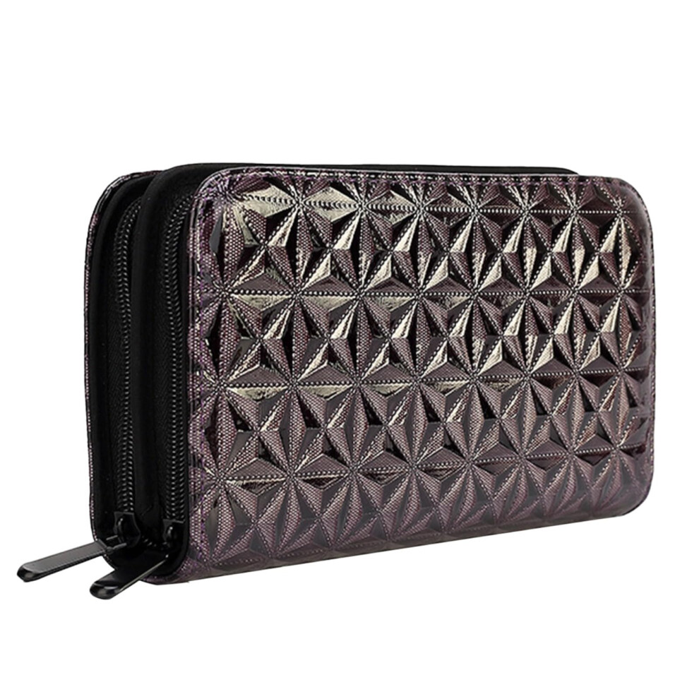 Hairdressing Scissor Case PU Leather Dual Layer Barber Tool Bag with Secure Slots and Dust Protection