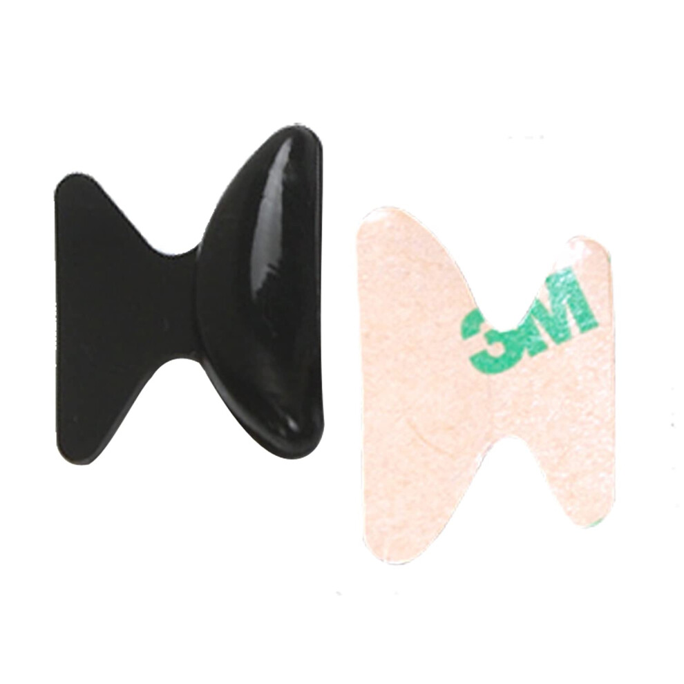 Black Nonslip Silicone Nose Pads For Glasses 2.5Mm Butterfly Comfort Stickon Eyeglasses Pads