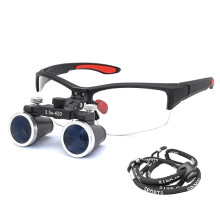 Dental Loupes 3.5X 420mm Precision Optical Glass Magnifier Adjustable Distance Lightweight Fit