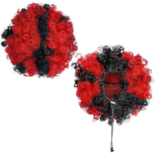 Rainbow Clown Wig Puff Buns Colorful Hair Accessory for Party Carnival Halloween Cosplay