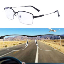 Smart Zoom Multifocal Reading Glasses 400 Degree Black Frame Anti Blue Light Protection for Adults