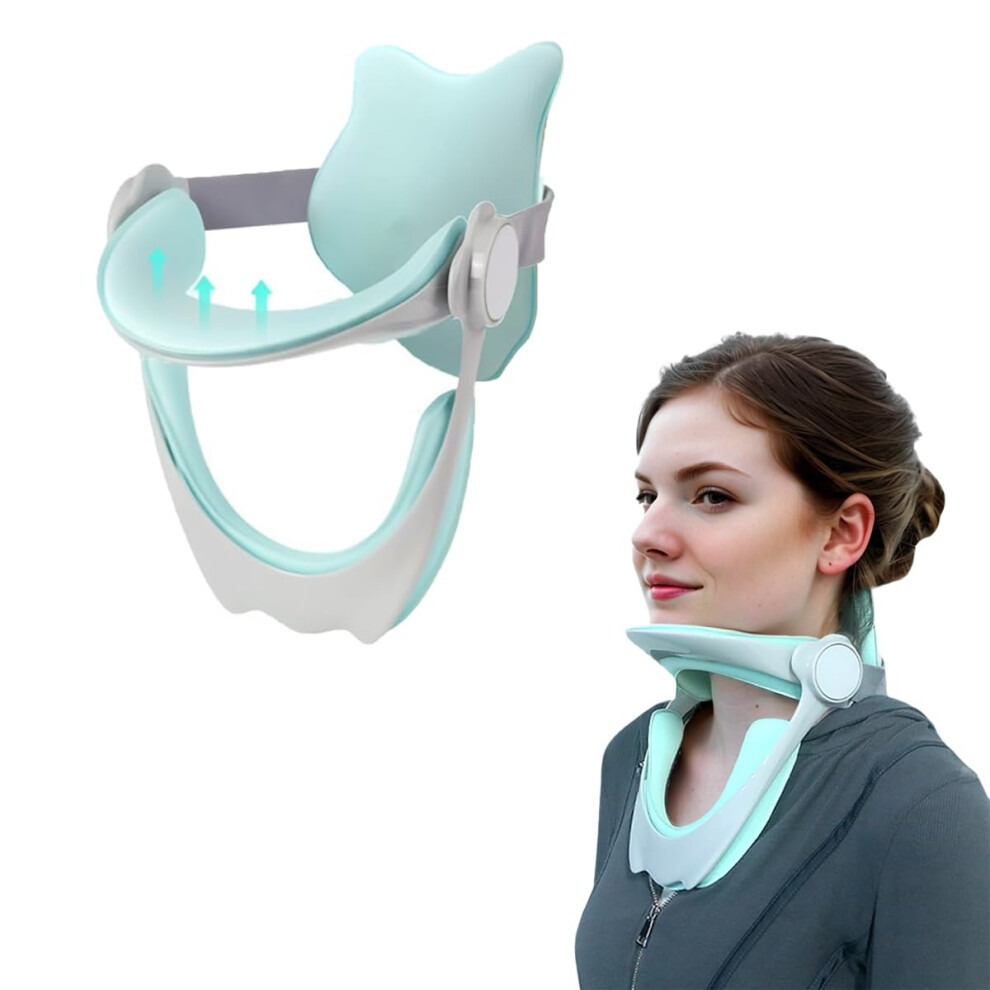 Green 360Adjustable Neck Brace For Neck Pain And Support, Cervical Neck Traction Device,