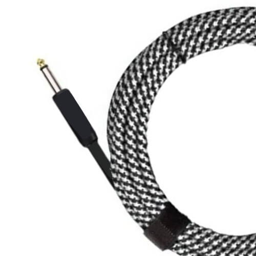 3m Copper Core Noise Reduction Guitar Cable Black & White for Performance 2