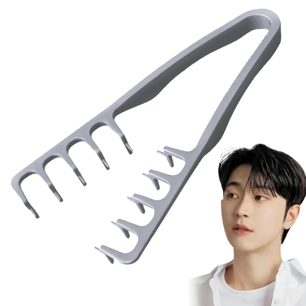 Unisex Silver Wide Tooth Hair Comb For Instant Root Lift And Volumizing Bangs Styling