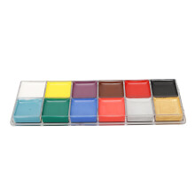 12-Farben-Gesichtsbemalung Palette, hypoallergen, waschbar, professionelles DIY-Körperfarben-Set