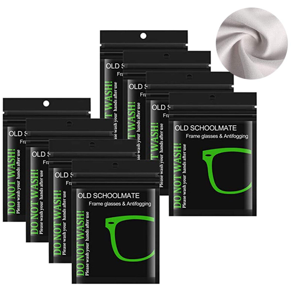 10 Pack Anti Fog Wipes and Nano Cloth Reusable Defog Cleaning for Glasses Goggles Helmet Lens