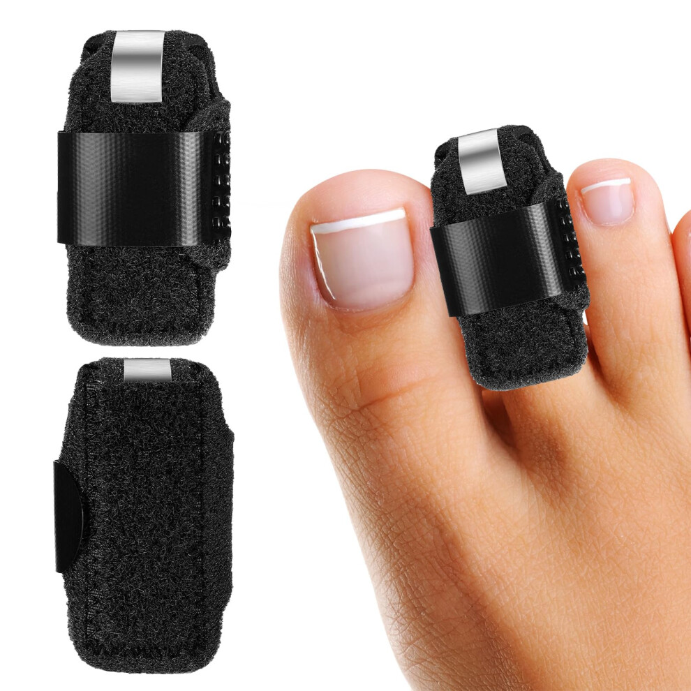 Linxiu Toe Splint For Bent Toes Toe Straightener Hammer Toe Corrector Adjustable Toe Brace Finger Splints To Align And Support Toe 2Pcs