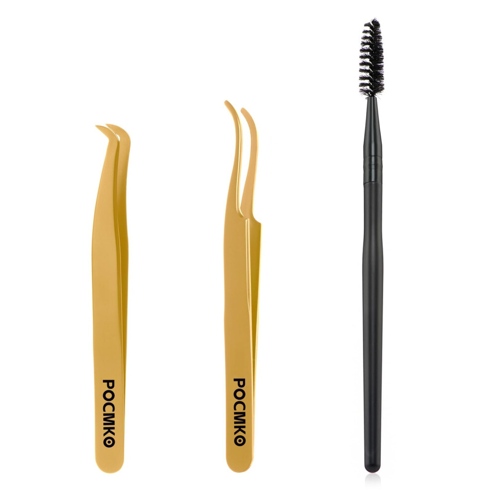 Pocmko Lash Applicator Tools Set, 3 Pcs Diy Cluster Lash Tweezers, Eyelash Tweezer Applicators, Eyelash Applicator, Lash Cluster Applicator, False