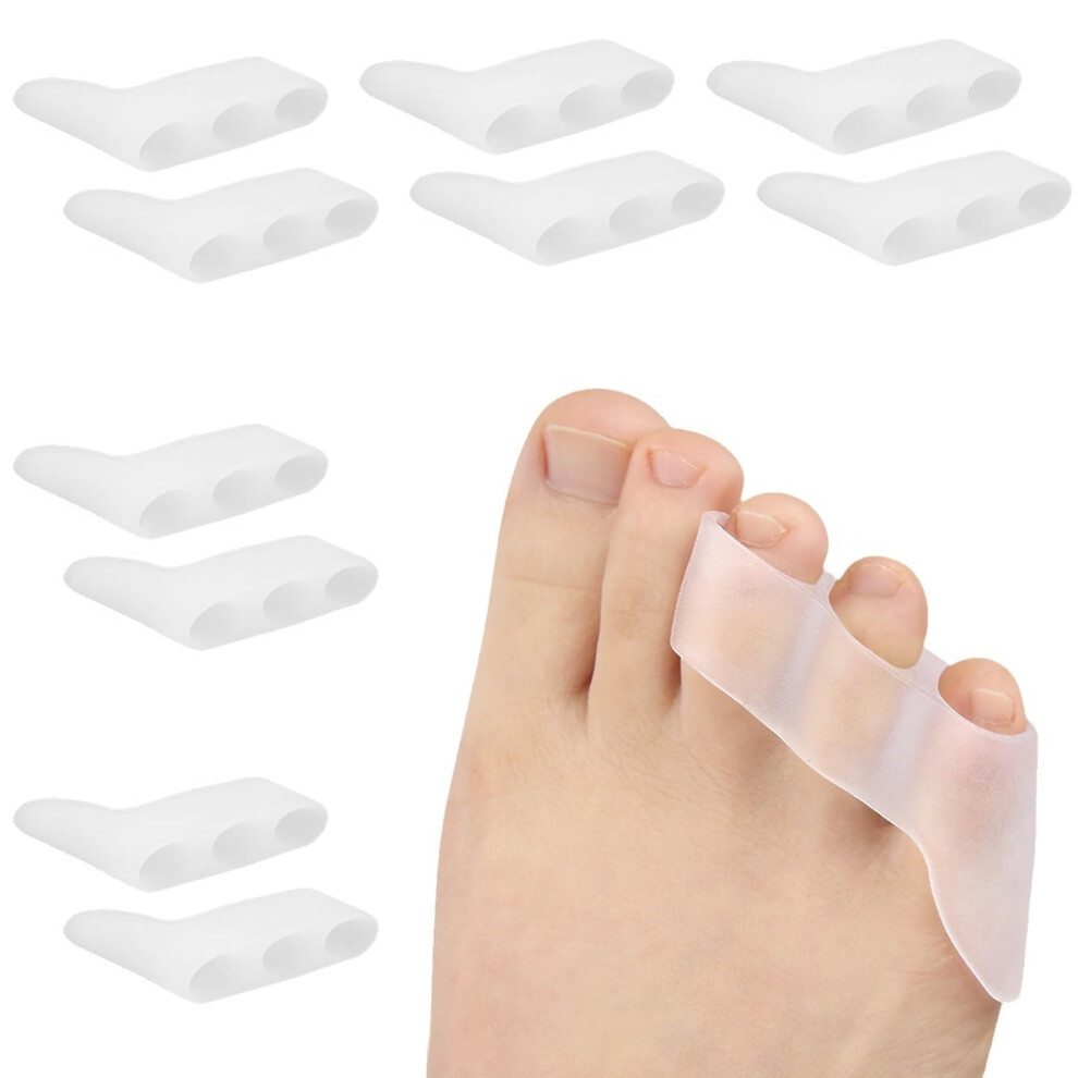 Doetyd 10Pcs Pinky Toe Separator Overlapping Toe Spacers And Corrector For Bunions Overlapping Toes Curled Pinky Toes Stretching And Pain Relief From