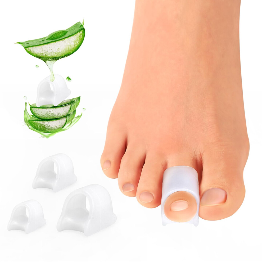 Welnove White Hammertoe Corrector - Toe Straightener To Curled Toes, Broken Toe, Bunion Corrector For Women And Men - Medium(White)