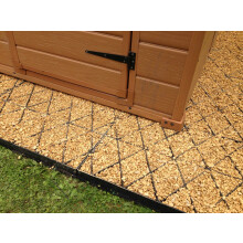 8x8 GARDEN SHED BASE GRID = FULL ECO KIT 2.55m x 2.45m + HEAVY DUTY MEMBRANE PLASTIC ECO PAVING BASES & DRIVEWAY GRIDS