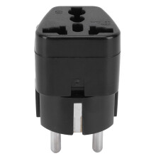 Adaptateur de voyage pour l'Europe 10A, 65x35mm, noir