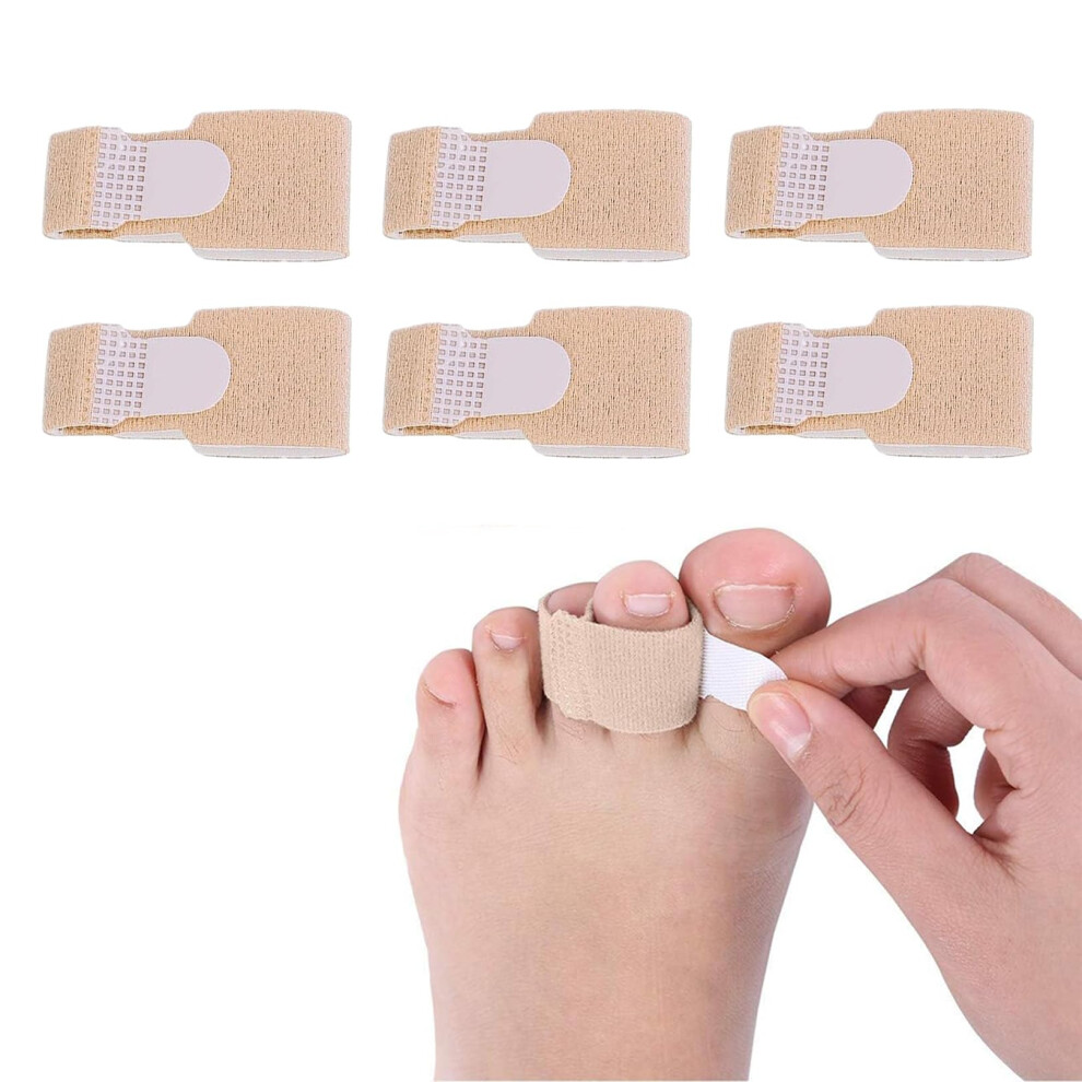 Rowwait 6 Pcs Hammer Toe Straightener, Hammer Toe Splints, Crooked Toes & Overlapping Toes?Protecting Curved Toes And Hammertoes, Overlapping Toe