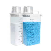 Hniuyun Washing Powder Storage, 2300ml Laundry Detergent Dispenser with Scale and Measuring Cup, Clear Detergent Container For for Fabric Softener,