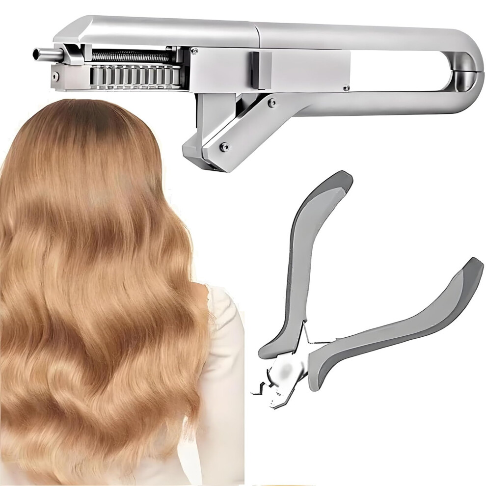 Unisex 6D Hair Extension Tool Kit For Human Hair Extensions, Notrace Fast Apply, Reusable Heatfriendly