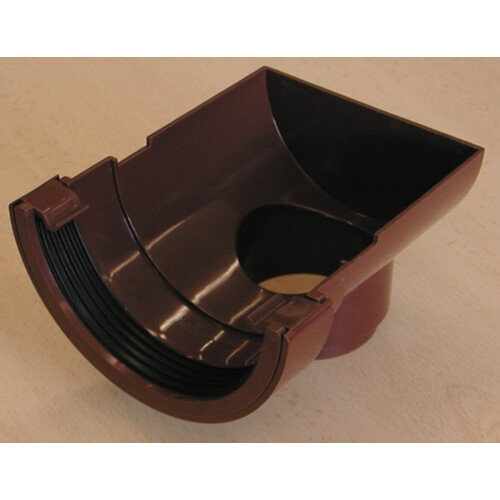 Wavin OSMA Roundline Stopend Outlet 112mm Black 0T007b