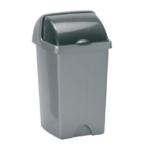 Addis Addis 24 Litre Roll Top Bin, Metallic