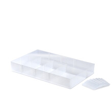 Whitefurze Insert Tray with Silver Clamp for 5 - 10 Litre Allstore Boxes, Plastic, Natural, Small