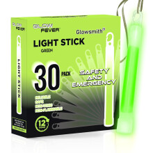 Glow Fever Glow Sticks Bulk, Emergency Safety Military 6'' Lightsticks, Light Up Ultra Bright With 12 Hours Duration For Hiking Party Camping